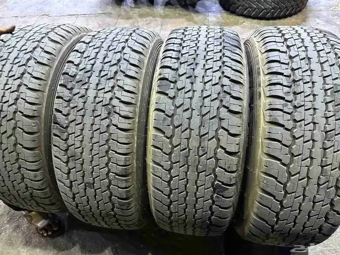 كفرات دنلوب ياباني مقاس 275.65.17 مع جنوط 2