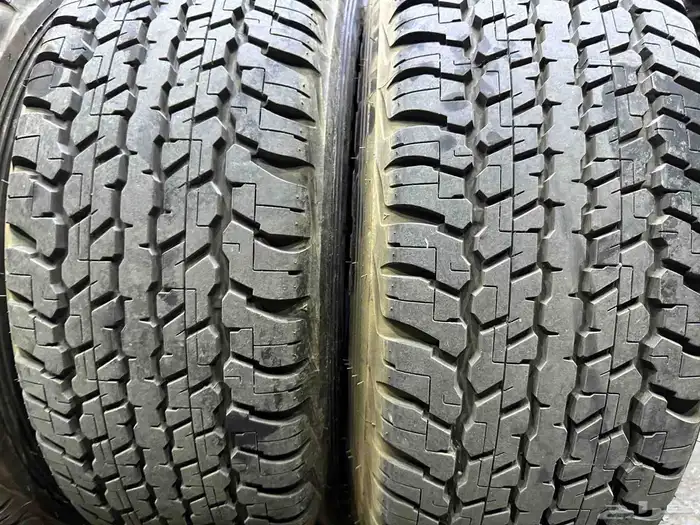 كفرات دنلوب ياباني مقاس 275.65.17 مع جنوط 6