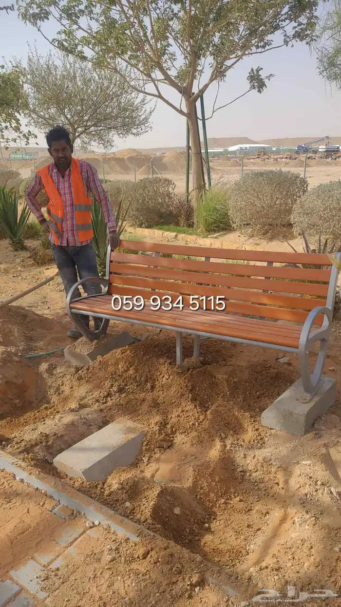 مقعد فناء في الهواء الطلق مقاعد مضادة للتآكل في الهواء الطلق 16