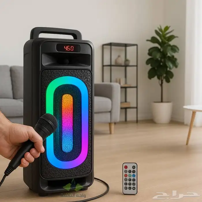 سماعة كبيرة مكبر صوت محمول من Dlc مع ميكرفون سلكي وريموت 1