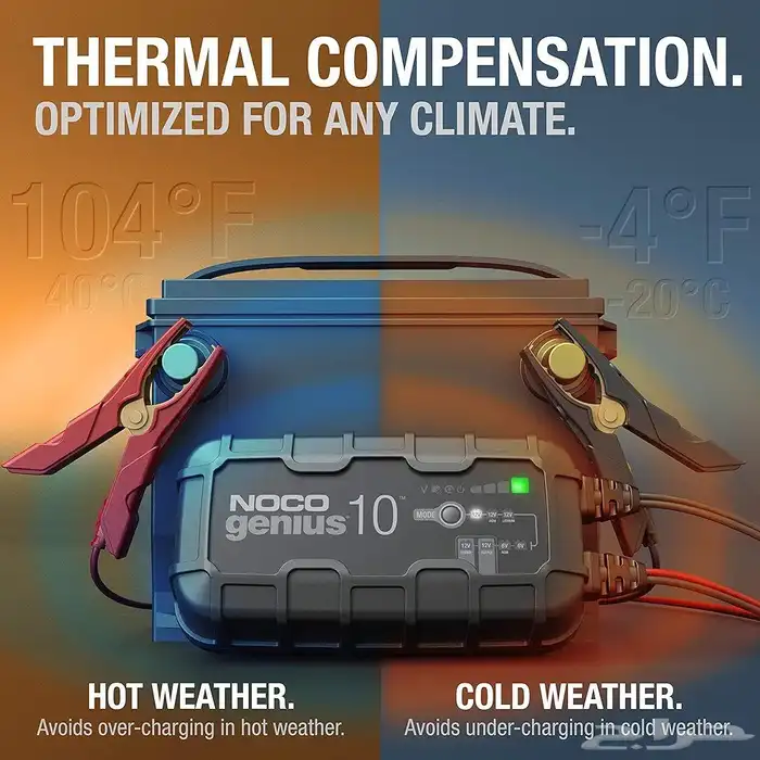 شاحن ومزود للطاقة لبطاريات السيارات والدبابات NOCO GENIUS10 3