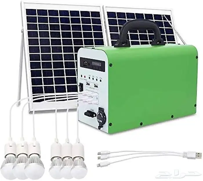 منظومة طاقة شمسية بحجم 18 امبير 6 لمبات ومنفذ ولاعة بجوده عا 0