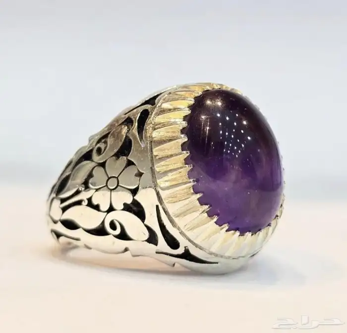 خاتم فضه بحجر جمست 0