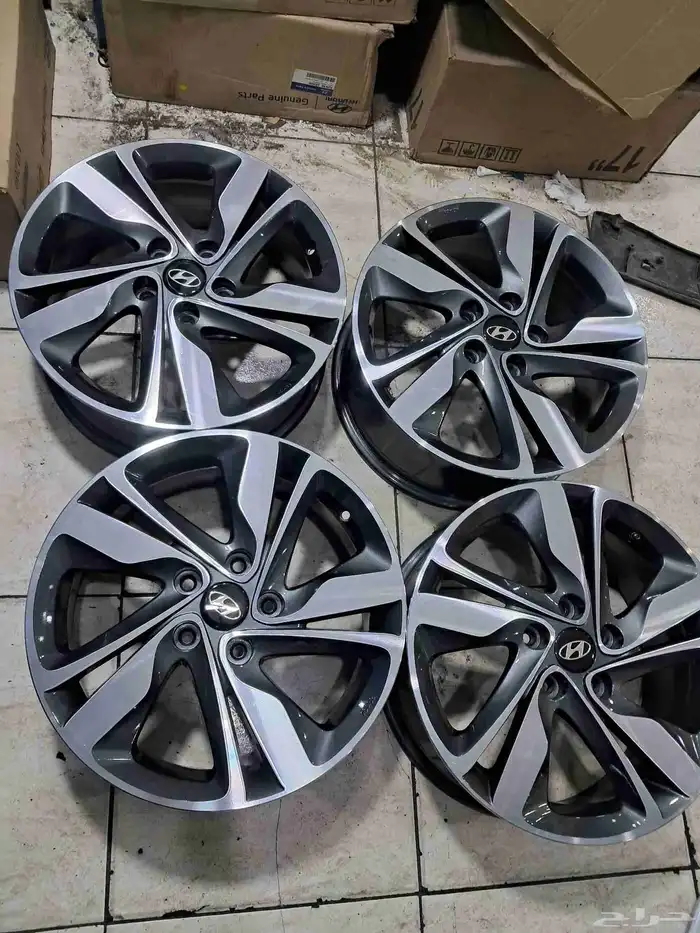 طقم جنوط النترا مقاس 17 اصليه وكاله شبه جديد 0