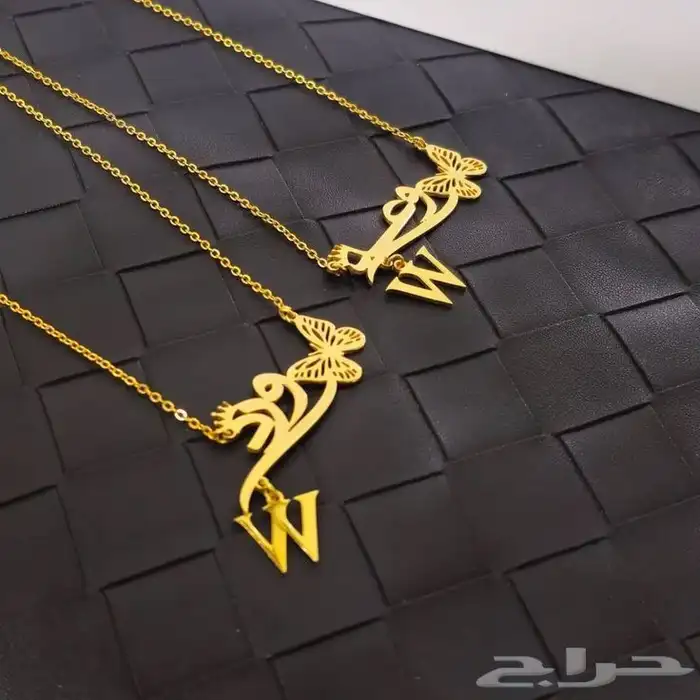 سلسل نسائي بناتي بلاسم مع الورده مطلي بذهب تصمم حسب الطلب 2
