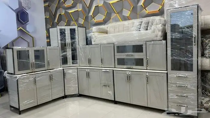 مطابخ المنيوم صاج جاهز وتفصيل حسب الطلب ومعدل 0