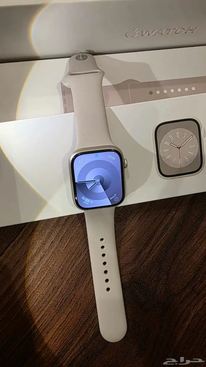 ساعة ابل الجيل 8 Apple Watch Series 8 45mm - بيج ممتاز 7