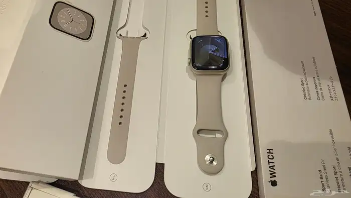 ساعة ابل الجيل 8 Apple Watch Series 8 45mm - بيج ممتاز 0