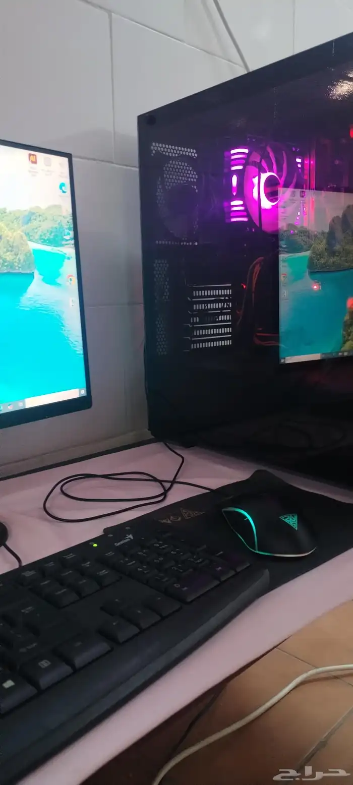 كمبيوتر pc قيمنق كامل شبه جديد كمبيوتر مكتبي 9