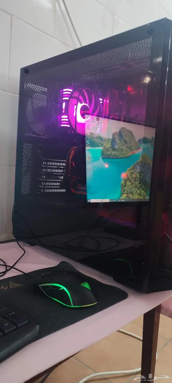 كمبيوتر pc قيمنق كامل شبه جديد كمبيوتر مكتبي 4
