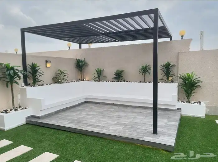 تركيب العشب الطبيعي والصناعي 8