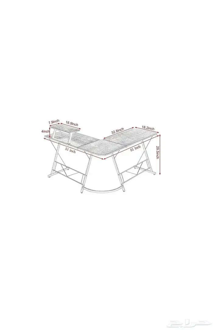 طاوله قيمنق ال - L Gaming Desk 6