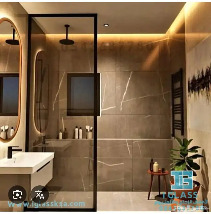 شغل قزاز سكريت مرايات شاور حمام سلم م اتب 18