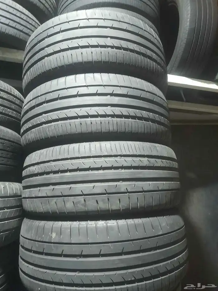 طقم كفرات دنلوب ياباني مقاس 245 45 19كفرات نضيفه مشاءالله 1