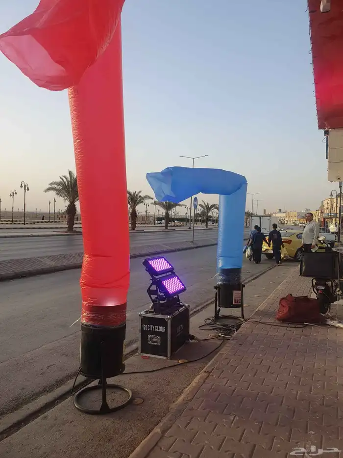 اجار ستي كلر ليزر الوان ومهرج و بالونات راقصة افتتاح محل 1