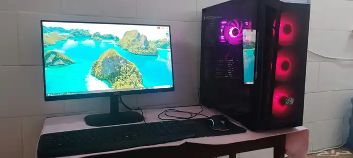 كمبيوتر pc قيمنق كامل شبه جديد كمبيوتر مكتبي 5
