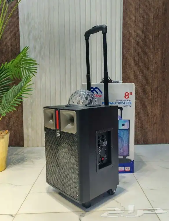 سماعة ومكبر صوت FEELMAX سماعتين بلوتوث مع اضاءة FL-817 مكبر 1