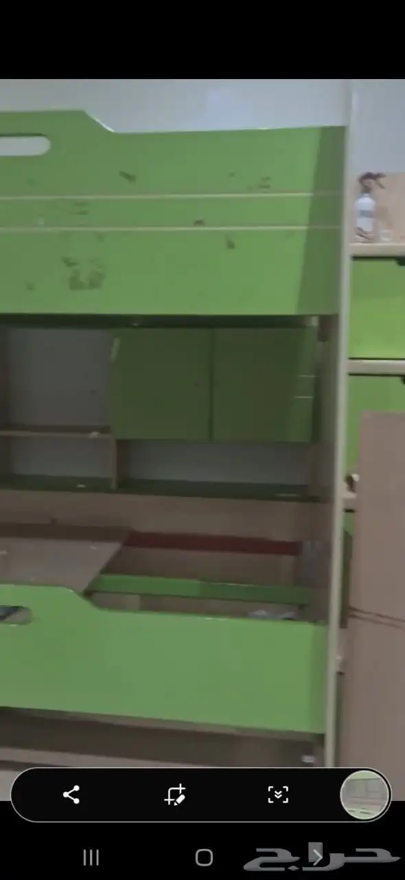 غرفه أطفال اثنين سرير ودولاب كبير 1