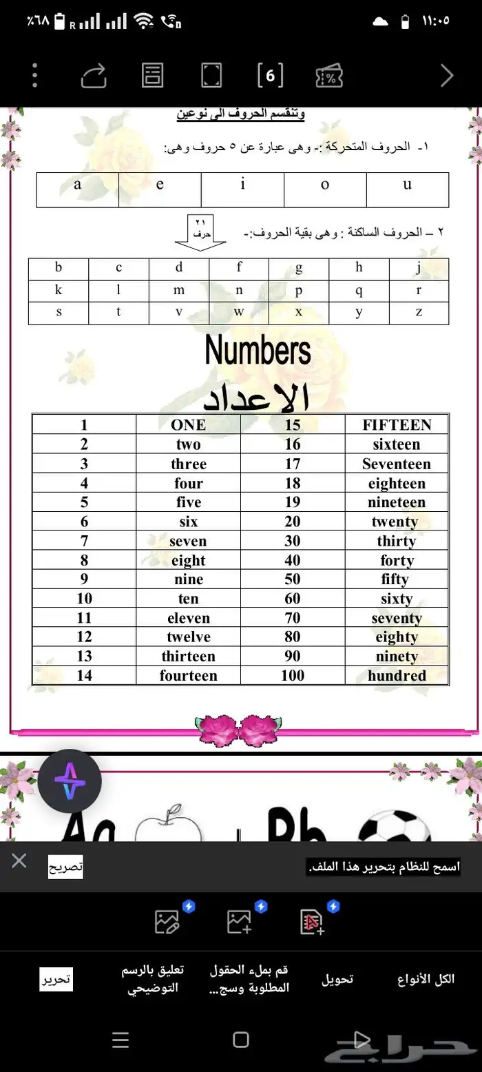 مذكرات تأسيس لغه انجليزيه سهله وبسيطه للاطفال 0