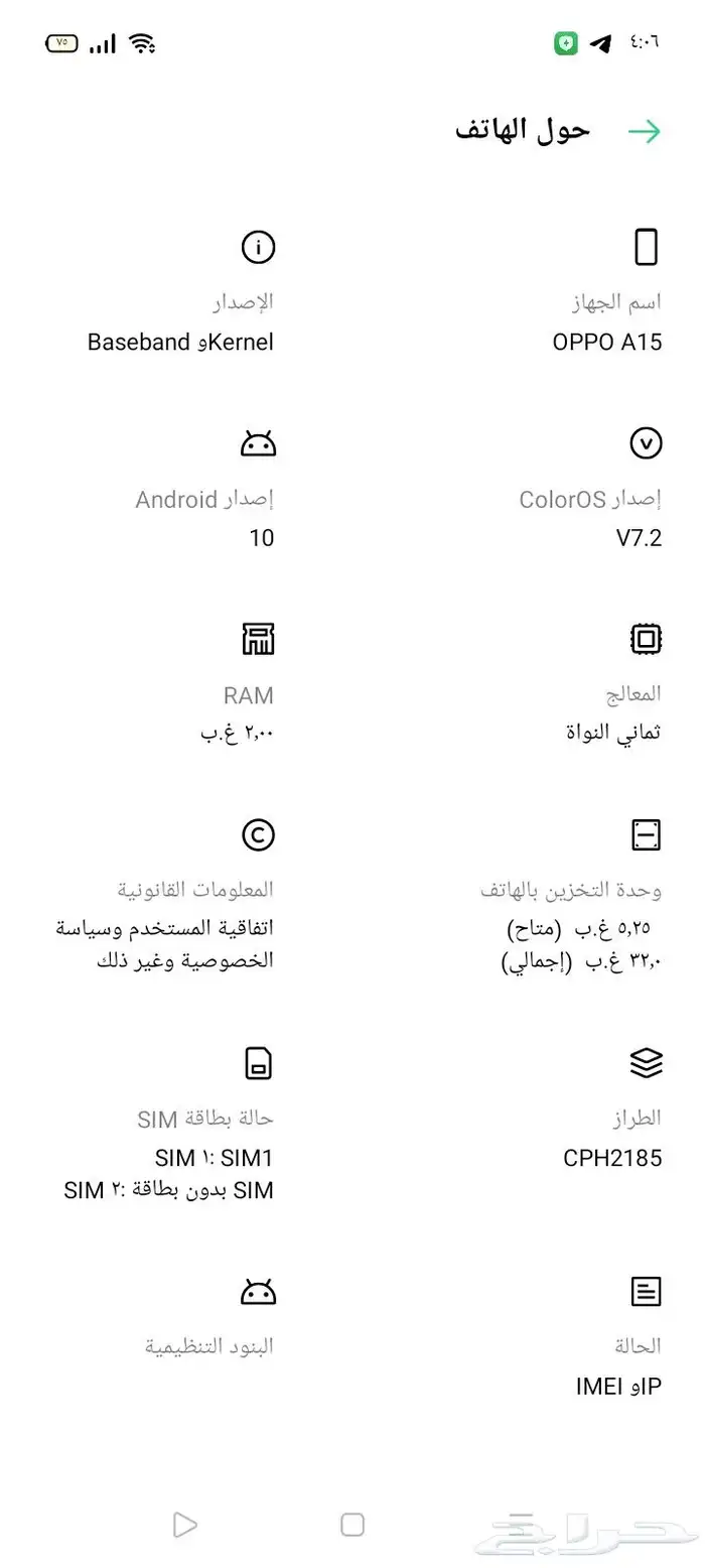 اوبو Oppo A15 ذاكرة 32 اندرويد 10 استعمال خفيف جهاز ممتاز 1