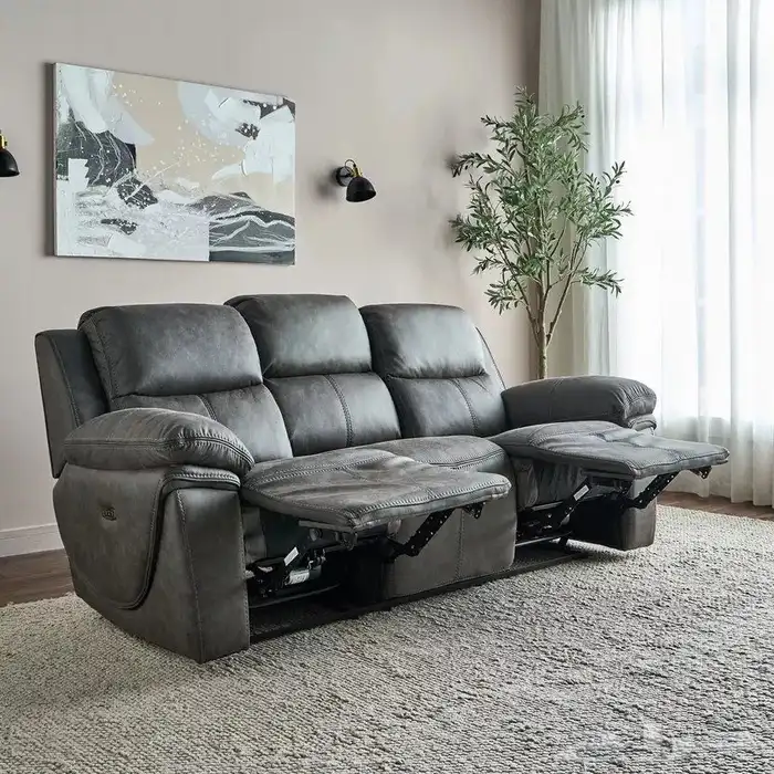 طقم كنب استرخاء كهربائي 3و2 جديد هوم سنتر 4