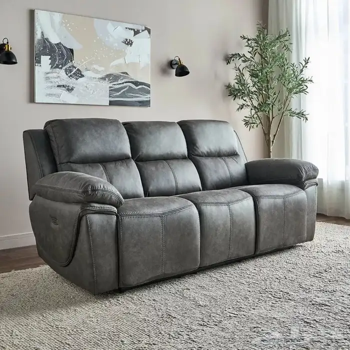 طقم كنب استرخاء كهربائي 3و2 جديد هوم سنتر 2