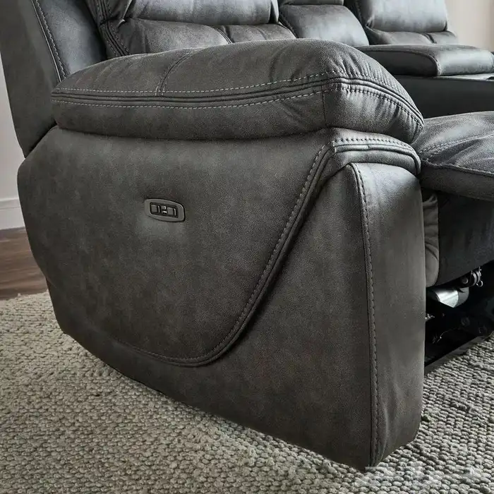 طقم كنب استرخاء كهربائي 3و2 جديد هوم سنتر 17