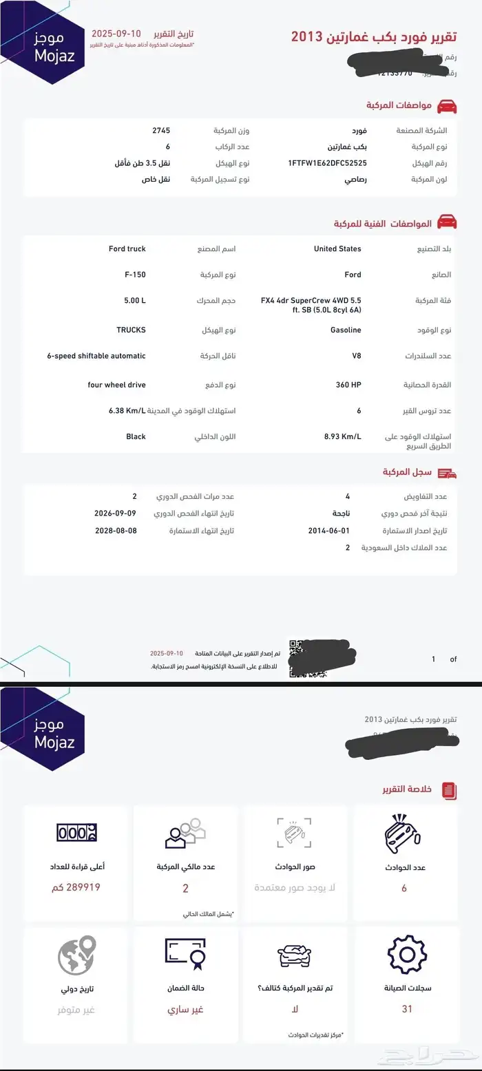 فورد f150 غمارتين فل كامل 2013 ماكينة رابتر 40