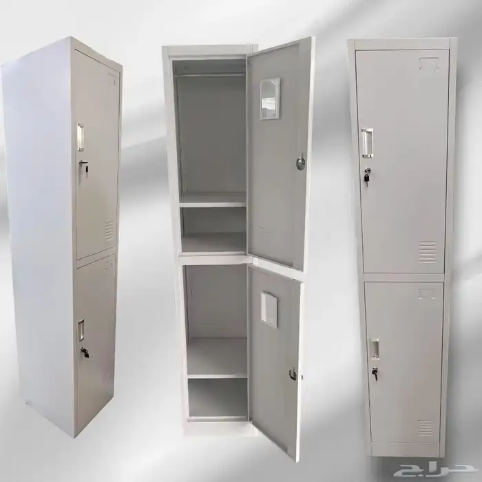 دولاب حديد صيني عملي ومتين لون رمادي فاتح وغامق أنيق 1