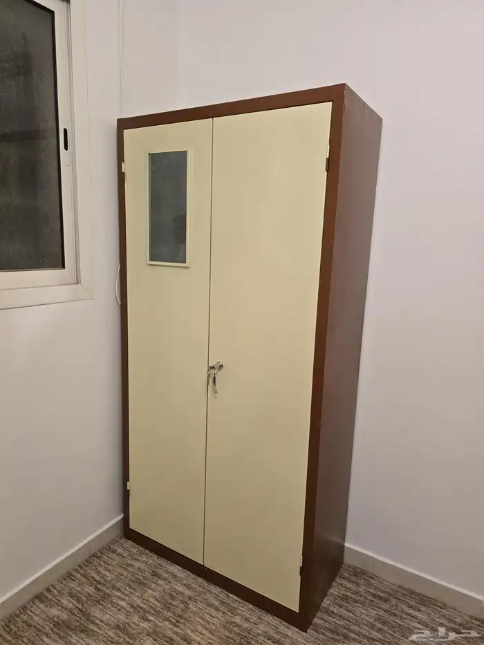 دولاب حديد ملابس بابين جديد 0