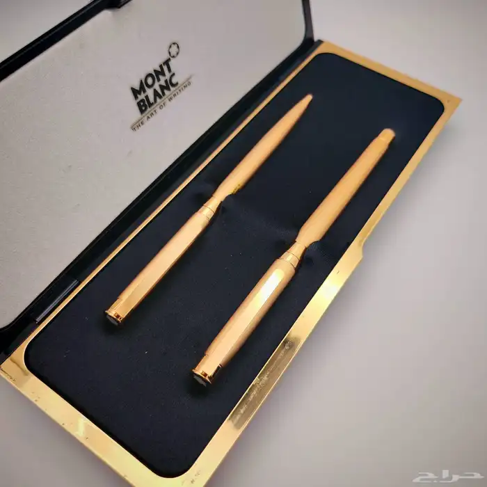 طقم أقلام Montblanc Noblesse Gold Plated فاخر 0