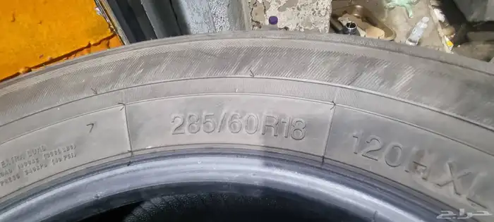 4طقم كفرات مستخدم منزل مقاس الكفرات 285 60 18 2