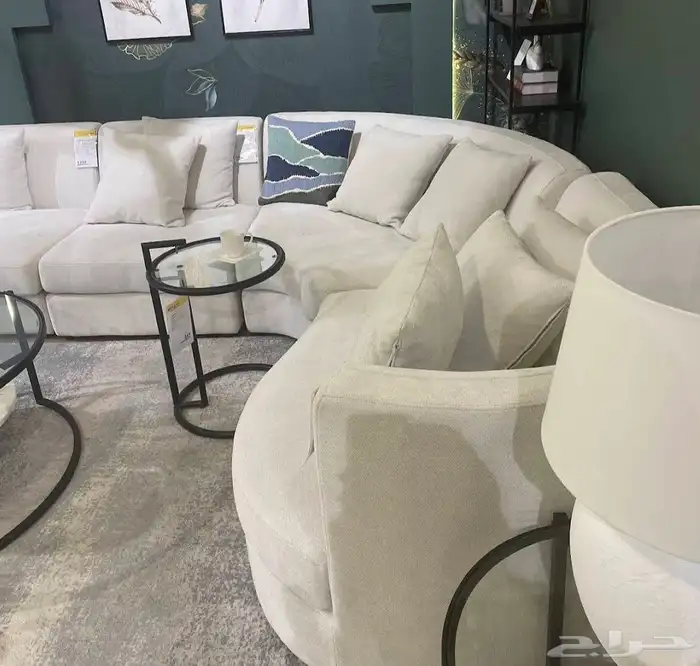 كنبه فاااخره 3 متر و 39 سم تصميم جميل جديده من هوم سنتر 0