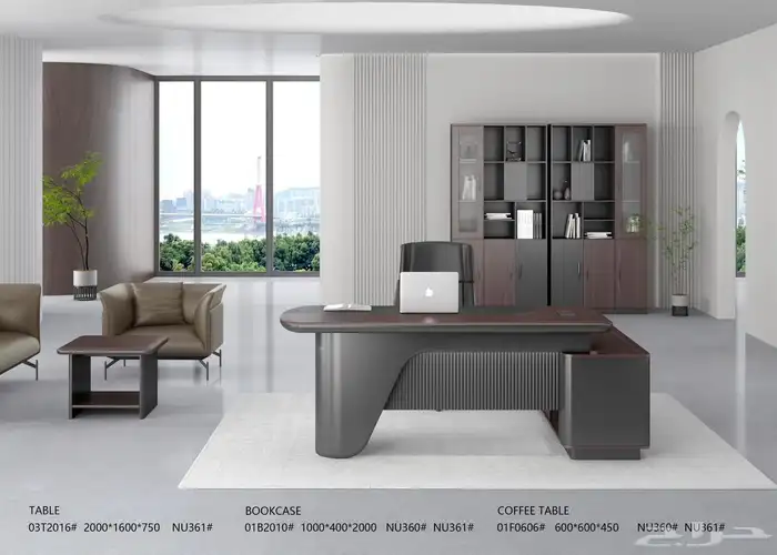 modern manager desk set and staff desks 24