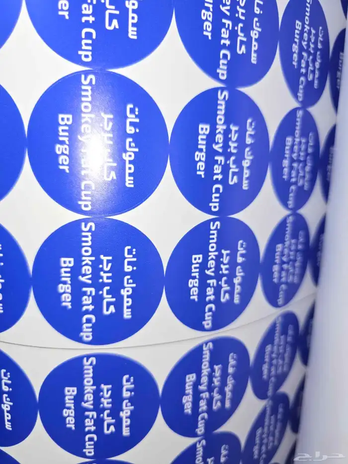 مطبعة ستكر ملصقات ستيكرات بلاستيكية ستكر شفاف طباعة وتصميم 7