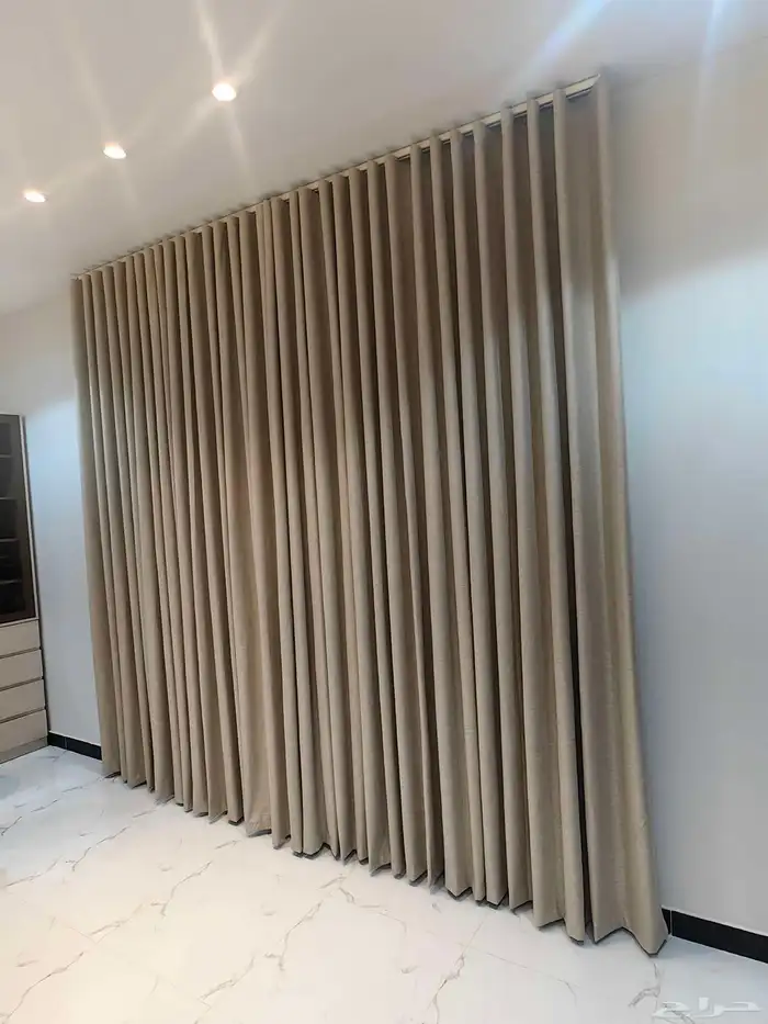 تفصيل ستائر ويفي حسب الطلب بلاك أوت شيفون لنن 1