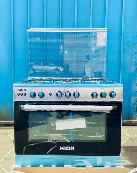 فرن غاز كيون 5عيون استيل افران غاز كبير جديد بوتاجاز 5 عين 0
