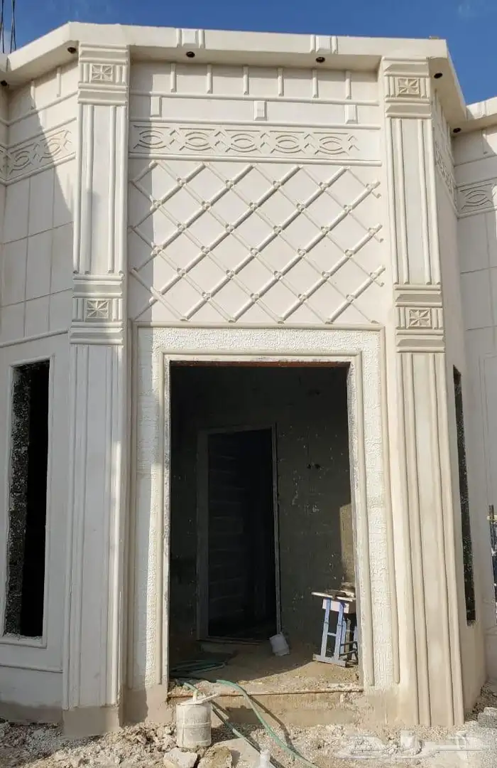 تلبيس واجهات خارجيه لياسه ملونه وكسر رخام 0