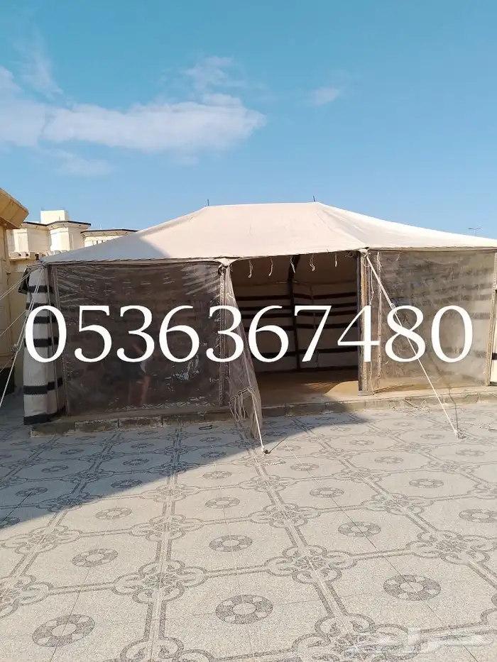 تركيب الخيام وبيوت الشعر بحفر الباطن 0