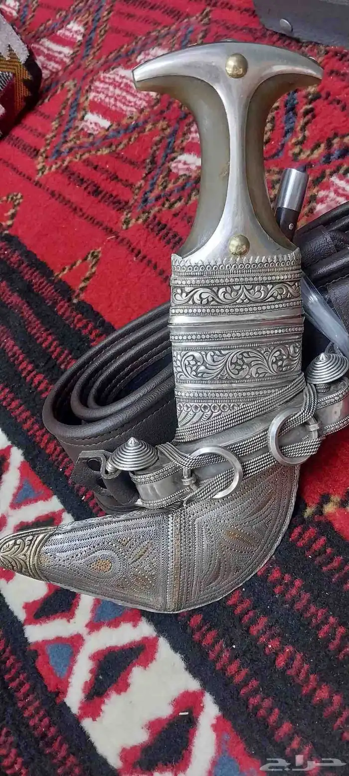 خنجر عماني قرن مذهب 0