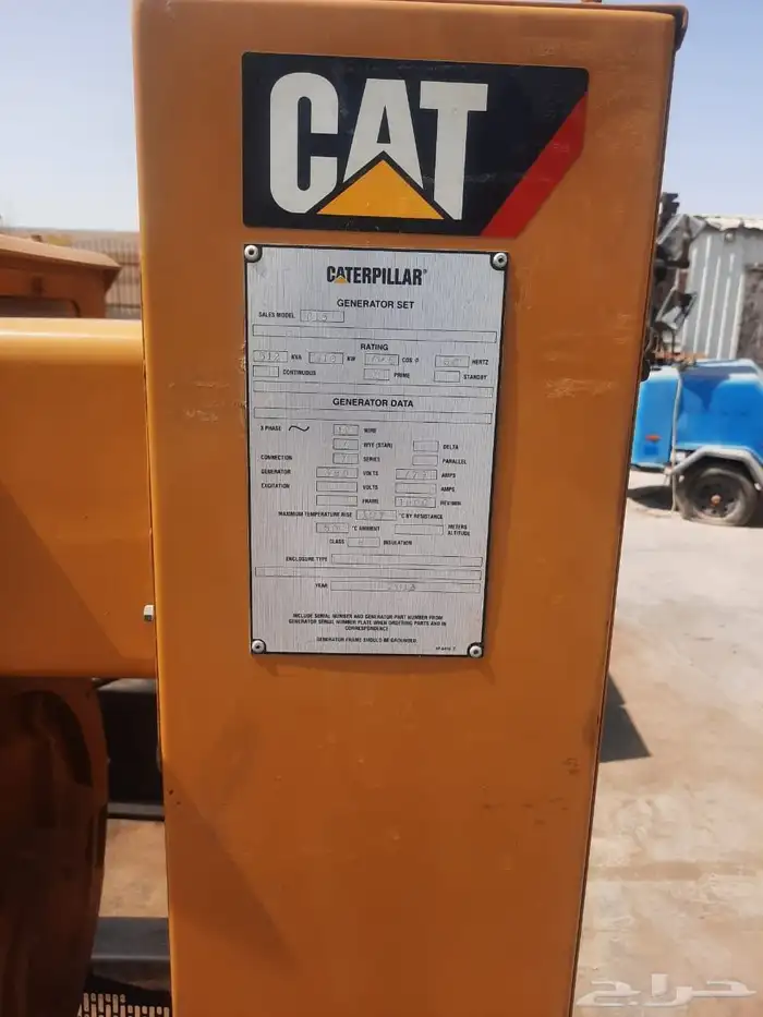 مولد كهرباء كاتربيلر للبيع الموديل  C15 القدرة  512 KVA 2