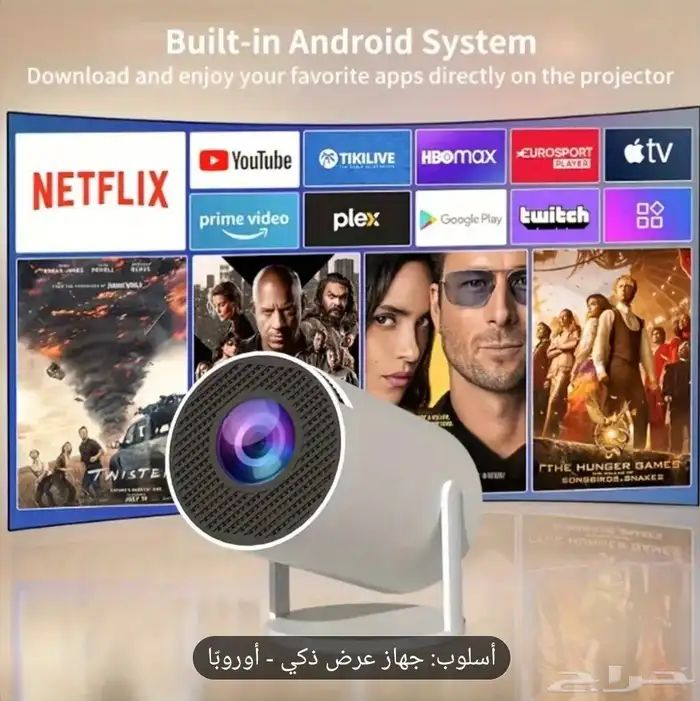 للبيع جهاز بروجكتر 4k نظام اندرويد واي فاي جديد 0