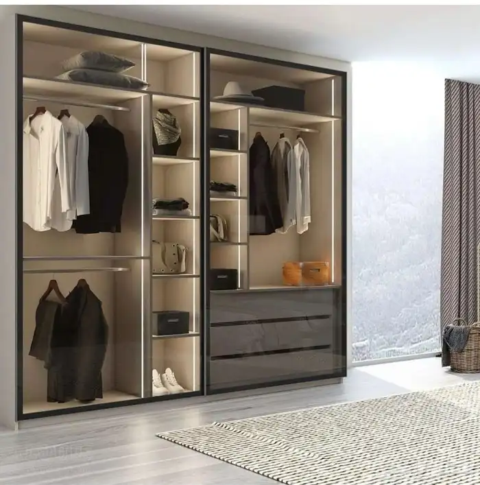 دواليب ملابس مع ديكورات داخليه 0