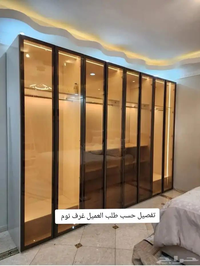 دواليب ملابس مع ديكورات داخليه 10