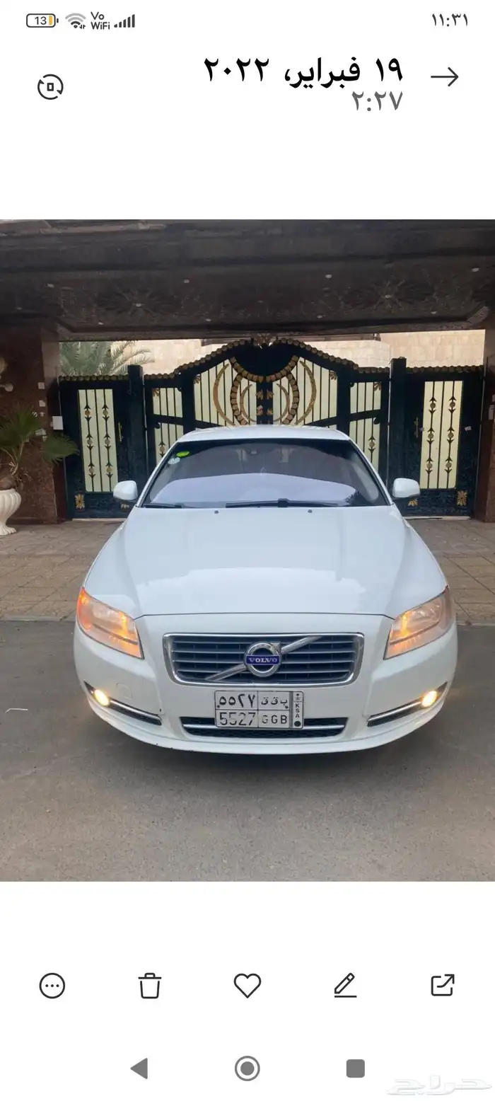 فولفو s80 2012 volvo T4 للبيع 4 سلندر ستاندرد turbo 1600cc 12
