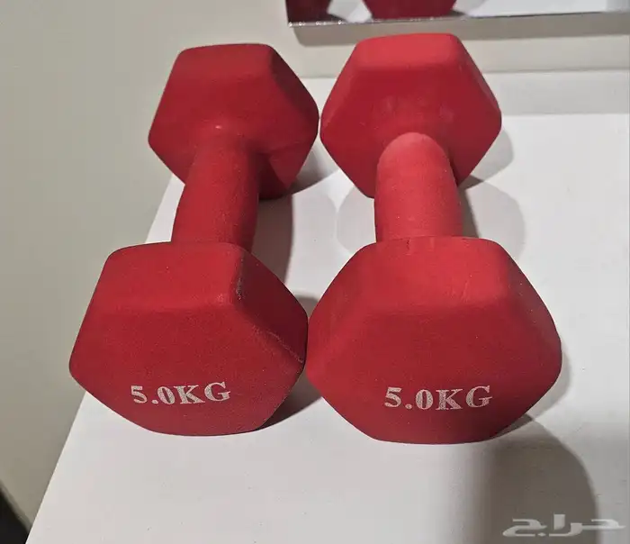 Dumbells 5kg each Neoprene almost NEW 0