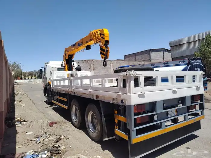 للبيع سيارة جاك سكس 2014ونش كرين عشرة طن شغال شهري مع شركة 2