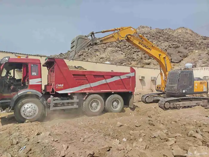 قلابات سكس شيول تريله لايجار للحفر ودفن وهدم المباني 0