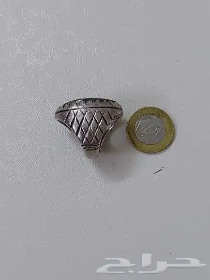 خاتم فضة بحجر عقيق طحلبي يمني 6