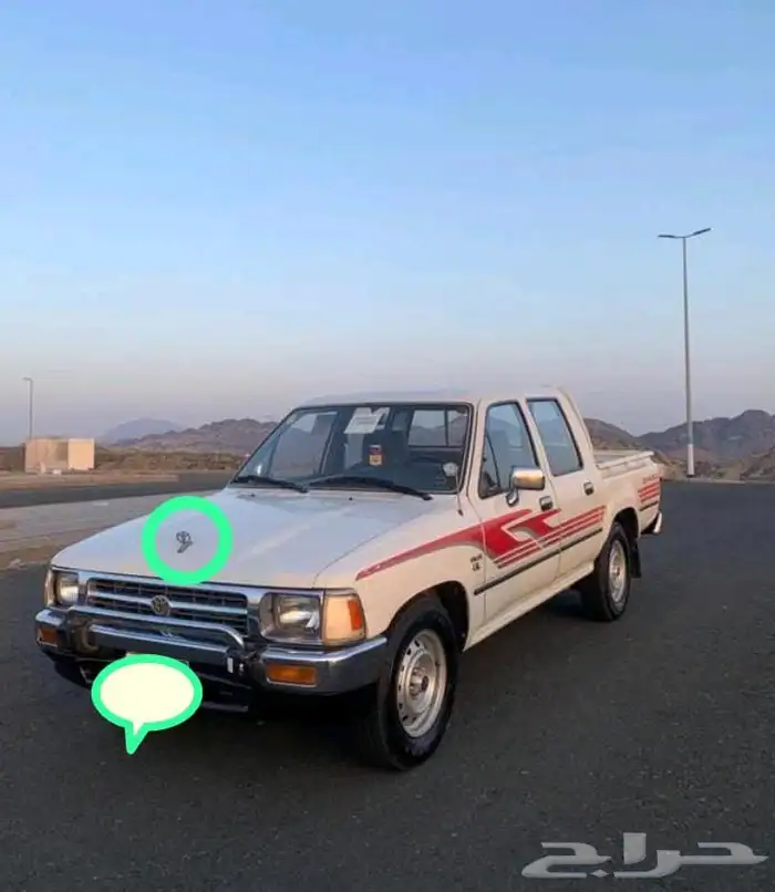 علامة كبوت هايلكس من 92 الى 97 3